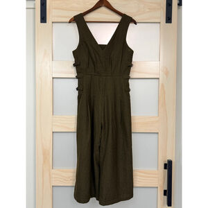 JOA Los Angeles Sleeveless Wool Blend Romper Olive Green Women’s Size M